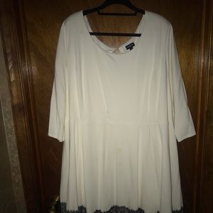 Torrid sleeved Skater dress w lace trim